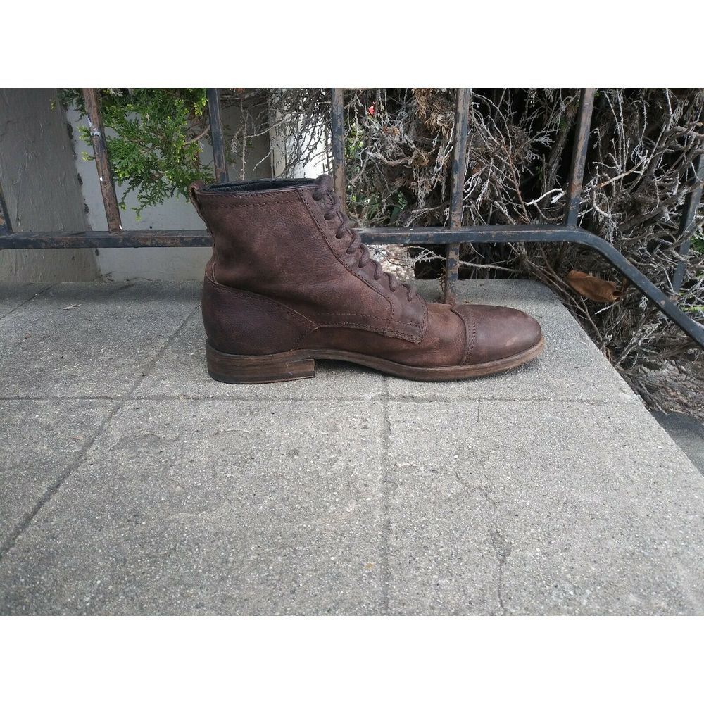 FRYE Everett Lace Distressed Leather Boots Men 12 - Picture 5 of 7